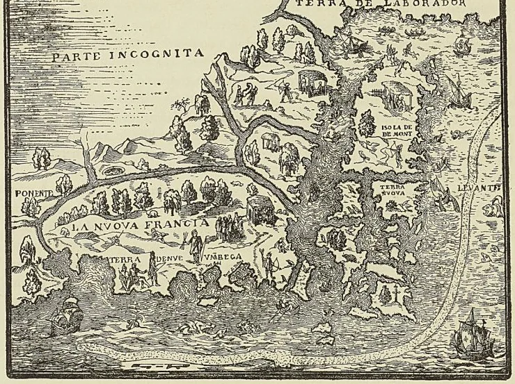 LA NOUVELLE-FRANCE, d’après l’ouvrage de Ramusio (1556)
