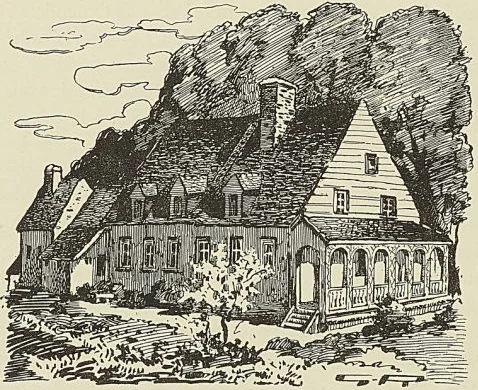 L’ANCIEN MANOIR DE TILLY A SAINT-ANTOINE-DE-TILLY, d’après une peinture de Maillard