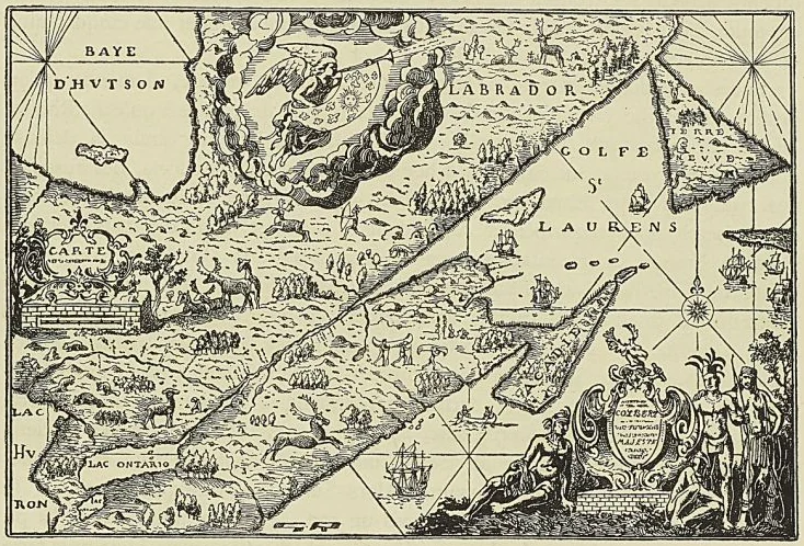 CARTE DE L’ACADIE DÉDIÉE A COLBERT, musée de la Marine