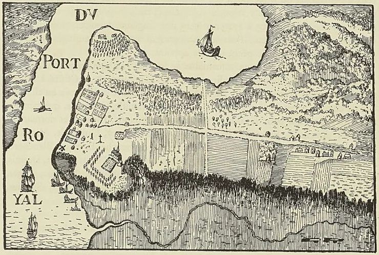 CARTE DU PORT-ROYAL, d’après l’intendant de Meulles (1787)