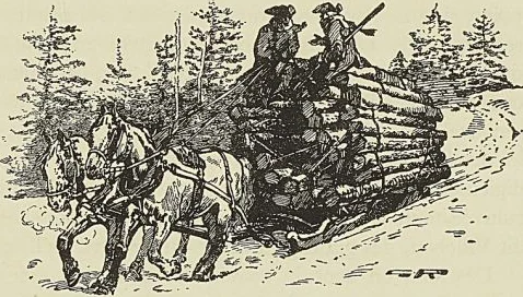 HALAGE DU BOIS PAR TRAÎNEAU ATTELÉ DE CHEVAUX