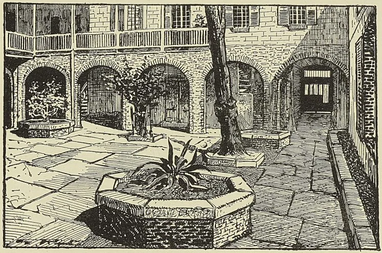 INTÉRIEUR D’UNE COUR A LA NOUVELLE-ORLÉAN