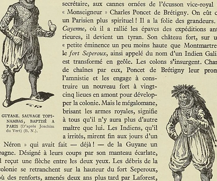 GUYANE, SAUVAGE TOPINAMBAS BAPTISÉ A PARIS, d’après Joachim du Vert