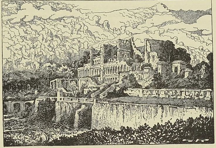 RUINES DU PALAIS DE CHRISTOPHE A SANS-SOUCI.. MOULIN A SUCRE DU XVIIIe SIÈCLE