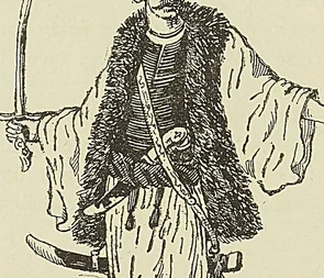 AMIRAL DE LA FLOTTE BARBARESQUE, d’après une gravure de Wolfgang (XVII® siècle)