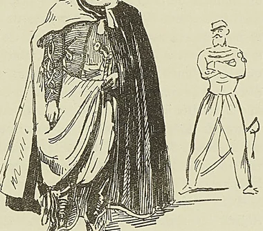 OFFICIER INDIGÈNE DE SPAHIS, d’après une aquarelle de Lalaisse. (Musée de l’Armée.)
