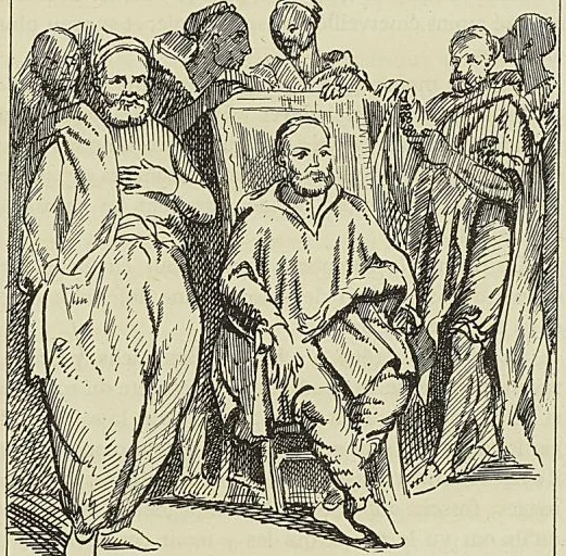 L’AMBASSADEUR BEN AïcHA, d’après une gravure de la Bibliothèque Nationale (Collection Hennin)