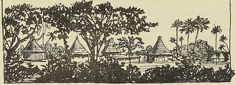 CASES DE SONINKEI, d’après un dessin de Sabatier : Tour du monde, frontispice