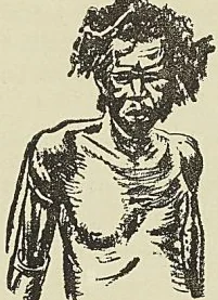 GUERRIER MANDJIA, croquis d’après nature de Mignon