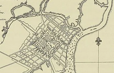 PLAN DE SAIGON EN 1795, d’après un dessin de Dayot, service hydrographique de la marine
