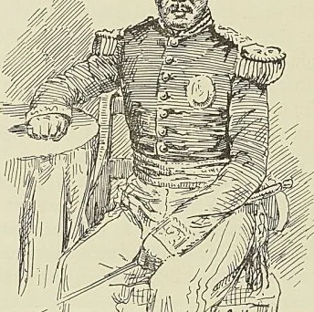 LE ROI DE SIAM, d’après un dessin du naturaliste Mouhot, 1859