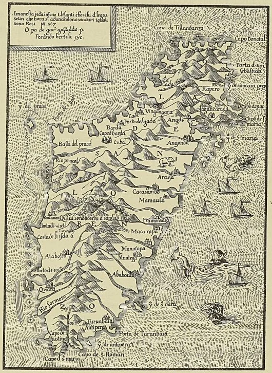 CARTE DE GASTALDO (1567). Bibliothèque Nationale
