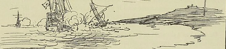 CÉRÉMONIE D’ACTION DE GRACES DEVANT L’ « OLY », d’après Drury : Journal du voyage à Mada- COMBAT D’UN CORSAIRE CONTRE UN VAISSEAU ROYAL. Frontispice gascar (1729)