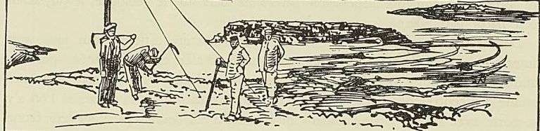 PRISE DE POSSESSION DES ILES KERGUELEN (D’après un dessin de Boudier) (Mercié : Aux terres de Kerguélens).