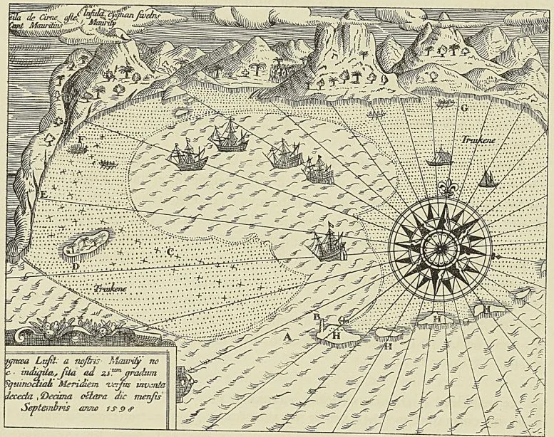 1598, PAR L’AMIRAL C. VAN NECK (D’après de Bry : Iconographie).