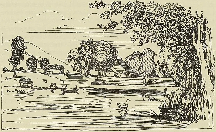 ILE DE FRANCE. JARDIN DE M. CÉRÉ AUX PAMPLEMOUSSES (D’après un dessin de Milbert) (Gravé par Lejeune).