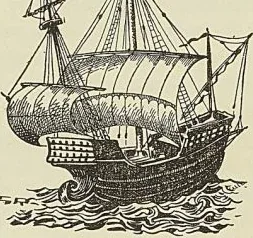 BATEAU FRANÇaIs, d’après une carte de Verrazzano (1529)
