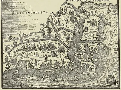 LA NOUVELLE-FRANCE, d’après l’ouvrage de Ramusio (1556)