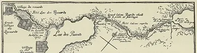 CARTE DU PAYS DES SAUVAGES RENARDS, carte dressée à Québec en 1730, par Chaussegros de…
