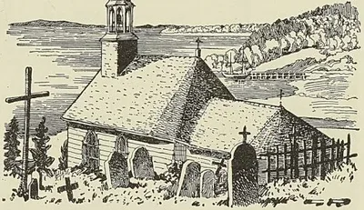 LA CHAPELLE DE TADOUSSAC, d’après une peinture de Maillard