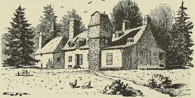 VIEILLE DEMEURE FRANÇAISE A SAINT-MATHIEU DE LA PRAIRIE