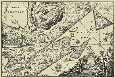 CARTE DE L’ACADIE DÉDIÉE A COLBERT, musée de la Marine