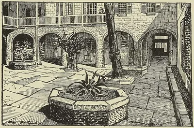 INTÉRIEUR D’UNE COUR A LA NOUVELLE-ORLÉAN