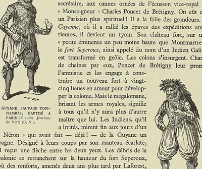 GUYANE, SAUVAGE TOPINAMBAS BAPTISÉ A PARIS, d’après Joachim du Vert