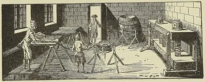 LES ROLLEURS DE TABAC, d’après une gravure de Ponce, XVIII° siècle, frontispice