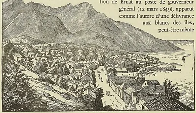 LA GUADELOUPE. LA BASSE-TERRE, d’après la lithographie de A. Budan
