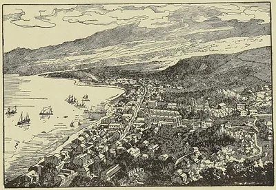 : SAINT-PIERRE ET LE MONT-PELÉ EN 1928