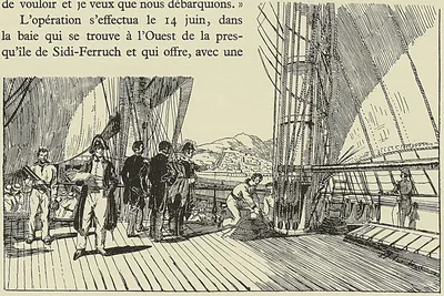 L’AMIRAL DUPERRÉ ET LE GÉNÉRAL DE BOURMONT SUR LE PONT DE LA  PROVENCE  (d’après une…