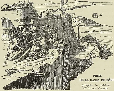PRISE DE LÀ KASBA DE BôNE, d’après le tableau d’Horace Vernet