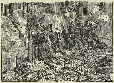MORT DU CAPITAINE LEBLANC, d’après la lithographie de Raflet