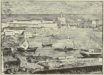 LE PORT D’ALGER (1920), d’après le tableau de Paul-Élie Dubois