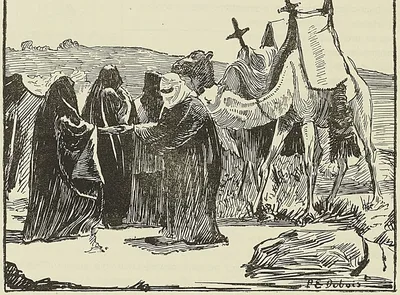 : LA SALUTATION AUX FEMMES (d’après le tableau de P.-E. Dubois).