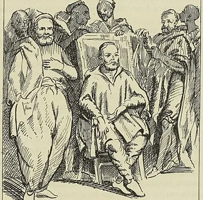 L’AMBASSADEUR BEN AïcHA, d’après une gravure de la Bibliothèque Nationale (Collection…