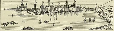 LA VILLE ET LE PORT DE SANTA-CROCE (D’après une gravure du xviii• siècle - Bibliothèque…