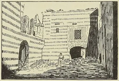DAMAS. LE PALAIS AZEM APRÈS LE BOMBARDEMENT