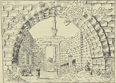 LE MONUMENT D’AUGUSTE A ANGORA, d’après un dessin à la mine de plomb de PRÉAULX