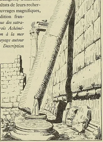 LA COLONNE INCLINÉE DU TEMPLE DE BACCHUS A BAALBECK