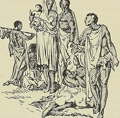 NÈGRES DU CAP VERD, d’après une gravure de Cochin, abbé Prévost : Histoire des Voyages