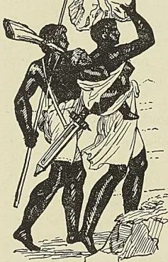 INDIGÈNE ARMÉ ET SON ESCLAVE, d’après Durand. Atlas pour servir au voyage du Sénégal