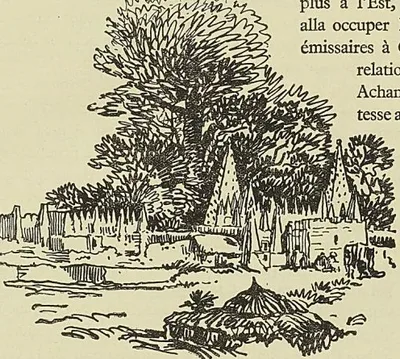 KONG, LA MOSQUÉE, d’après un croquis du lieutenant Binger