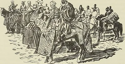 CAVALIERS MATELASSÉS, ESCORTE DU CHEF DE Bosso, document de la mission Tilho