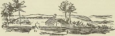 FRANCEVILLE, d’après un dessin de l’Illustration (1884)