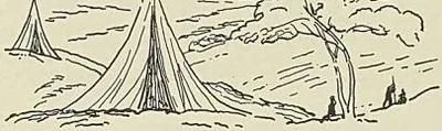VUE DU TCHAD, d’après une gravure du Voyage au Tchad du major Denham (1823)