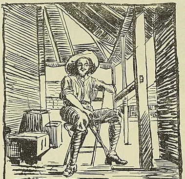 LE MÉDECIN COLONIAL EN COLONNE, d’après un croquis de la mission Gentil