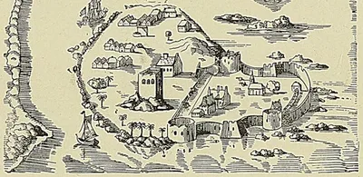 LA VILLE DE DIU, d’après la Description véridique et détaillée des côtes fameuses de…