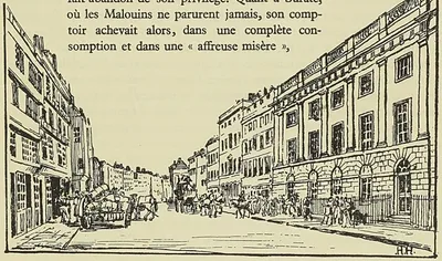 LES BATIMENTS DE LA COMPAGNIE DES INDES EN 1796 (D’après une estampe anglaise du…